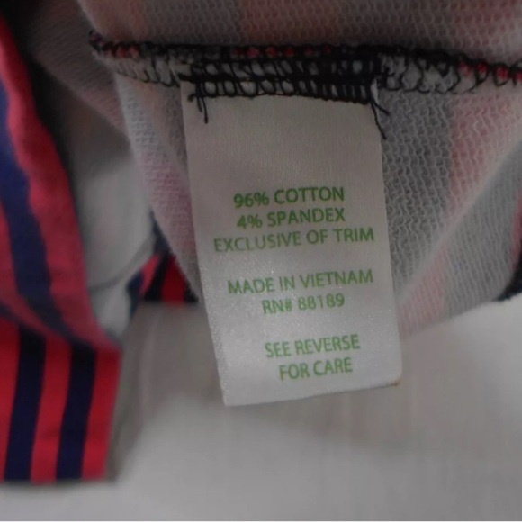 Lilly Pulitzer Tank Dress Red Blue Striped Gold Button Pockets Size Medium - Picture 6 of 6